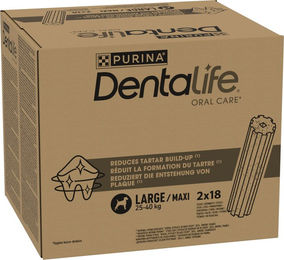 Produktbild von Purina Dentalife Zahnpflege-Snacks für große Hunde Adult ohne Zucker 36 Sticks (12 x 106 g) - 12 x 106 g