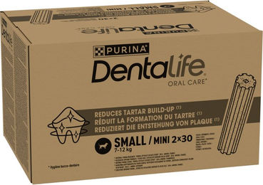 Produktbild von Purina Dentalife Zahnpflege-Snacks für kleine Hunde Adult ohne Zucker und Farbstoffe 60 Sticks - 20 x 49 g