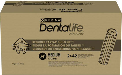 Produktbild von Purina Dentalife Zahnpflege-Snacks für mittelgroße Hunde 4x42 Sticks - 4 x 42 Stk.