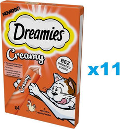 Produktbild von Purina DREAMIES Creamy Katzenleckerli Snack Huhn für Kitten 44x10 g - 44 x 10 g