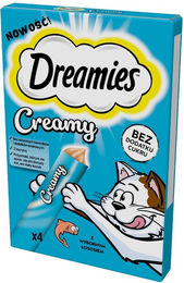 Purina Dreamies Creamy Katzenleckerlis mit Lachs für alle Altersstufen 40g - 20 x 10 g – Bild 1 von 5