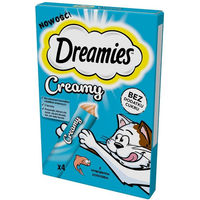 Produktbild von Purina Dreamies Creamy Katzenleckerlis mit Lachs für alle Altersstufen 40g - 20 x 10 g