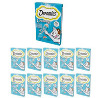 Produktbild von Purina Dreamies Creamy Katzenleckerlis mit Lachs für erwachsene Katzen 44x10g - 44 x 10 g