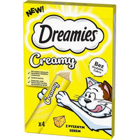 Produktbild von Purina DREAMIES Creamy Katzensnacks Käse Cremige Leckerlis für Katzen Alle Altersstufen 4x10g - 4 x 10 g
