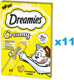 Purina DREAMIES Creamy Katzensnacks mit Käse Cremige Leckerlis für Katzen 44 x 10 g - 44 x 10 g – Bild 1 von 3