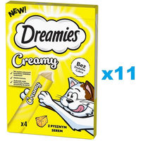 Produktbild von Purina DREAMIES Creamy Katzensnacks mit Käse Cremige Leckerlis für Katzen 44 x 10 g - 44 x 10 g