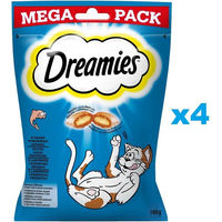Produktbild von Purina Dreamies Katzenleckerlis Lachs für erwachsene Katzen 4x180g - 4 x 180 g