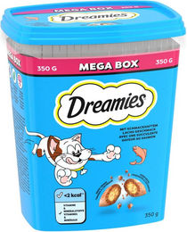 Produktbild von Purina Dreamies Katzensnacks Lachs für erwachsene Katzen zur Gewichtskontrolle 4 x 350 g - 4 x 350 g