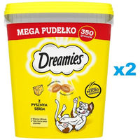 Produktbild von Purina Dreamies Katzensnacks Leckerli mit Käse für erwachsene Katzen 2x350 g - 2 x 350 g