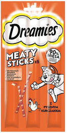 Produktbild von Purina DREAMIES Meaty Sticks Huhn Leckerli für adulte Katzen 30 g - 5 x 30 g