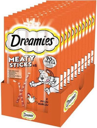 Purina Dreamies Meaty Sticks Katzensnack mit Huhn für adulte Katzen 14 x 30 g - 14 x 30 g – Bild 1 von 5