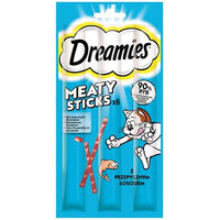 Produktbild von Purina Dreamies Meaty Sticks Lachs Leckerli für adulte Katzen 30 g - 5 x 30 g