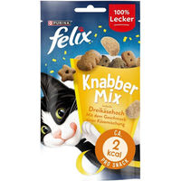 Produktbild von Purina Felix KnabberMix Dreikäsehoch Katzensnack mit Käsegeschmack für erwachsene Katzen 8 x 60g