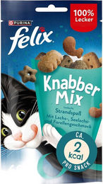 Purina Felix KnabberMix Strandspaß Katzensnack mit Fisch Geschmack für erwachsene Katzen 8 x 60g – Bild 1 von 1