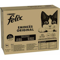 Produktbild von Purina Felix Sterilisiert Nassfutter für Katzen Stückchen in Gelee ohne Farb- und Aromastoffe sowie Konservierungsstoffe 80 Beutel à 85 g - 80 x 85 g