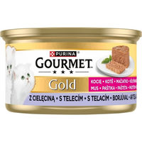 Produktbild von Purina Gourmet Gold Katzen Nassfutter Mousse mit Kalb oder Fisch für Kitten 85 g