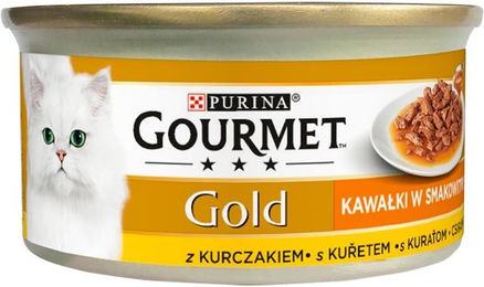 Purina Gourmet Gold Katzen Nassfutter Stückchen in Sauce Huhn oder Fisch für erwachsene Katzen 85 g – Bild 1 von 2