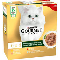 Produktbild von Purina Gourmet Gold Saftig-Feine Streifen Stückchen in Sauce Multipack 8x85g 680g