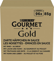 Purina Gourmet Gold Zarte Stückchen in Sauce Huhn Katzenfutter Adult 96 x 85 g - 96 x 85 g – Bild 1 von 5
