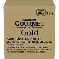 Produktbild von Purina Gourmet Gold Zarte Stückchen in Sauce Huhn Katzenfutter Adult 96 x 85 g - 96 x 85 g
