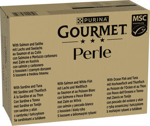 Purina Gourmet Katzenfutter Fisch-Stückchen in Sauce für erwachsene Katzen 96 Beutel à 85 g ohne Farb- und Aromastoffe - 96 x 85 g – Bild 1 von 6