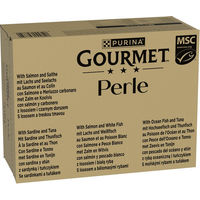 Produktbild von Purina Gourmet Katzenfutter Fisch-Stückchen in Sauce für erwachsene Katzen 96 Beutel à 85 g ohne Farb- und Aromastoffe - 96 x 85 g