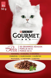Purina Gourmet Mon Petit Katzenfutter Stückchen in Sauce Huhn Truthahn Ente für erwachsene Katzen 6x50g – Bild 1 von 3