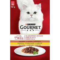 Produktbild von Purina Gourmet Mon Petit Katzenfutter Stückchen in Sauce Huhn Truthahn Ente für erwachsene Katzen 6x50g