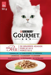 Purina Gourmet Mon Petit Nassfutter Mix Lachs und Thunfisch für adulte Katzen 6 x 50 g – Bild 1 von 7