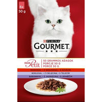 Produktbild von Purina Gourmet Mon Petit Nassfutter Mix Rind und Lamm für adulte Katzen 6 x 50 g