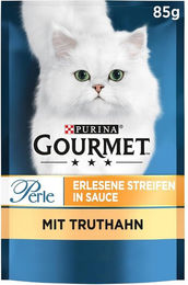 PURINA GOURMET Perle Erlesene Streifen Katzenfutter Nass mit Truthahn für erwachsene Katzen 26 x 85g – Bild 1 von 1