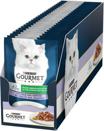 PURINA Gourmet Perle Erlesene Streifen mit Kalb und Gemüse Katzenfutter Nass Adult 26 x 85g Beutel – Bild 1 von 1