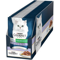 Produktbild von PURINA Gourmet Perle Erlesene Streifen mit Kalb und Gemüse Katzenfutter Nass Adult 26 x 85g Beutel