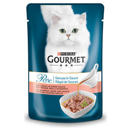 Purina Gourmet Perle Genuss in Sauce Lachs Katzen Nassfutter Adult 26x85 g - 26 x 85 g – Bild 1 von 8
