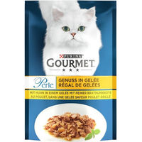 Produktbild von PURINA GOURMET Perle Genuss Katzenfutter Huhn in Gelee für erwachsene Katzen 26 x 85g