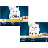 Produktbild von Purina Gourmet Perle Katzenfutter Adult Stückchen in Sauce 4 Sorten Truthahn Thunfisch Lamm Ente 6 x 85 g - 12 x 85 g