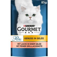 Produktbild von Purina Gourmet Perle Katzenfutter Lachs Stückchen in Gelee 26x85g - 26 x 85 g
