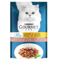 Produktbild von Purina Gourmet Perle Katzenfutter Stückchen in Gelee mit Lachs 90g - 26 x 85 g