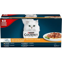 Produktbild von PURINA GOURMET Perle Mini Katzen Nassfutter Adult Mix aus Pute Ente Lamm und Thunfisch in Sauce 60x85g