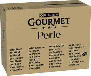 Purina Gourmet Perlen Filets in Sauce Katzen Nassfutter Mix aus Fisch für Adult 96 Beutel à 85 g - 96 x 85 g – Bild 1 von 9