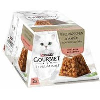 Produktbild von Purina Gourmet Revelations Katzen Nassfutter für Adult mit Lachs Stückchen in Gelee 110g