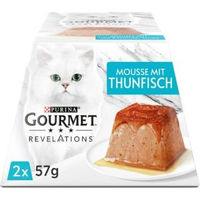 Produktbild von Purina Gourmet Revelations Mousse mit Thunfisch für Katzen Adult 12x114 g - 24 x 57 g