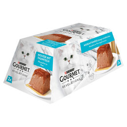 Purina Gourmet Revelations Mousse mit Thunfisch Katzenfutter für erwachsene Katzen 24 x 2 x 57 g - 24 x 57 g – Bild 1 von 8