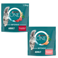 Produktbild von Purina ONE Adult Katzenfutter mit Huhn Rind und Lachs 1,5 kg