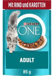 Purina ONE Adult Katzenfutter Rind in Sauce 26x85 g - 26 x 85 g – Bild 1 von 3