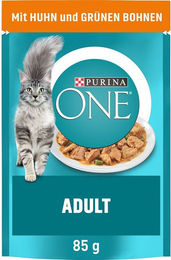 Produktbild von Purina One Adult Katzenfutter Stückchen in Sauce Huhn 26x85g