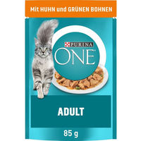 Produktbild von Purina One Adult Katzenfutter Stückchen in Sauce Huhn 26x85g