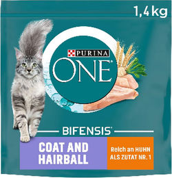 Purina ONE BIFENSIS Adult Katzenfutter Huhn mit Vollkorn-Getreide zur Haarballen- und Fellpflege 6 x 750 g – Bild 1 von 1