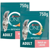 Produktbild von Purina ONE Bifensis Adult Katzenfutter Lachs 2x750 g ohne Farb- und Aromastoffe - 2 x 750 g