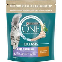 Produktbild von Purina One Bifensis Coat & Hairball Katzenfutter mit Huhn für Langhaarkatzen 750 g - 750 g
